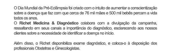 Dia Mundia da Pre Eclampsia