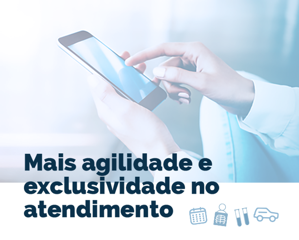 Serviço exclusivo de atendimento para dúvidas e marcação de exames de imagem e coleta via Whatsapp.