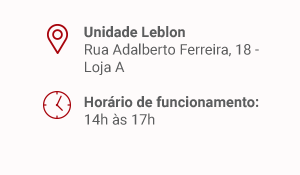 Unidade Leblon. Rua Adalberto Ferreira, 18 - Loja A. Horário de funcionamento: 07h às 16h.