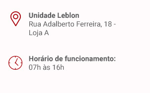 Unidade Leblon. Rua Adalberto Ferreira, 18 - Loja A. Horário de funcionamento: 07h às 16h.