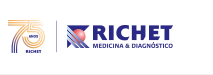 logo richet medicina e diagnóstico, 75 anos.